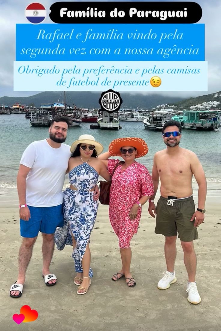 Família do Paraguai no passeio privativo